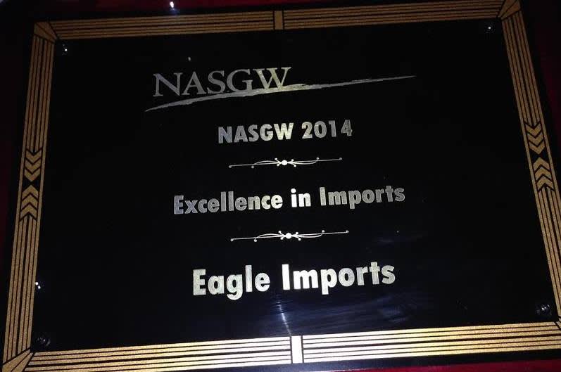 Eagle Imports Receives NASGW 2014 Excellence in Imports Award