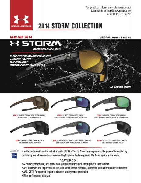 Under Armour Eyewear Announces the Launch of Storm; Second to None for the Avid Outdoorsman