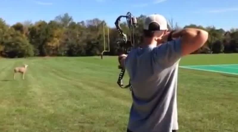 Washington Quarterback Colt McCoy Hijacks Training Field for Archery Practice