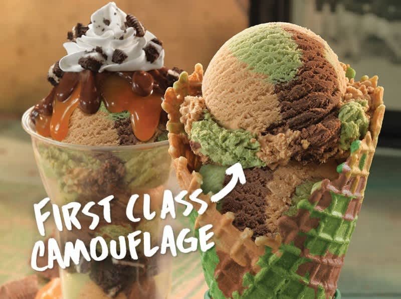 Baskin-Robbins Honors Service Members and Veterans with Camo Ice Cream