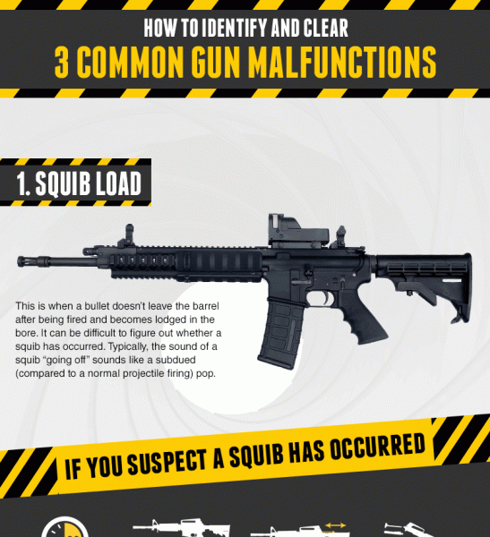 INFOGRAPHIC: How to Identify and Clear 3 Common Gun Malfunctions