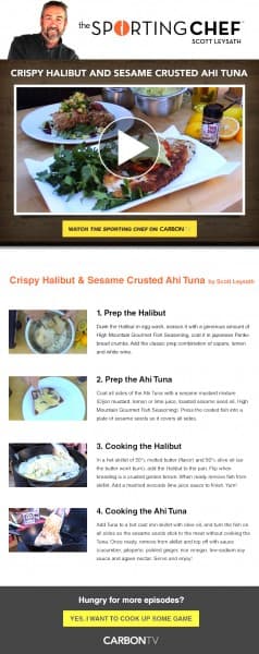 INFOGRAPHIC: Crispy Halibut and Sesame Crusted Ahi Tuna Recipe
