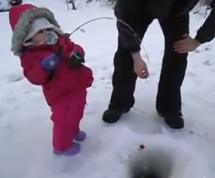 Video: 2-year-old Angler Catches Her First Fish