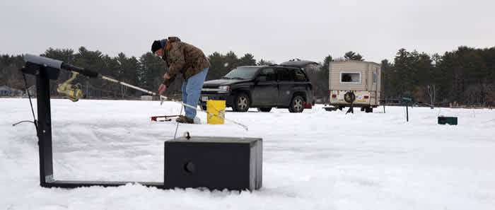 In Search of Trout and a Functioning Furnace on Wisconsin Ice