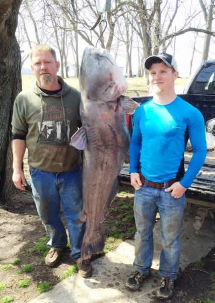 Missouri Angler Lands Massive 120-pound Blue Catfish, Smashes State Record