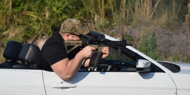 Video: When You Combine a Rental Mustang with a Machine Gun, You Get This