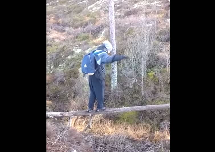 Video: If a Man Falls on a Tree in the Forest and His Friend is There to Record It, Does He Make a Sound?