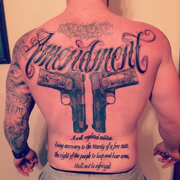 Country Singer Brantley Gilbert Shows His Support for 2A Rights with New Tattoo