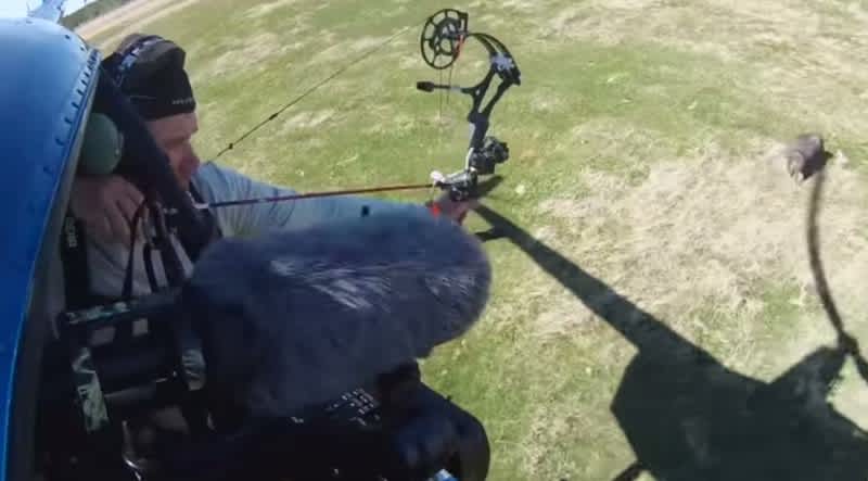 Video: Is This the First-ever Compound Bow Kill from a Helicopter?