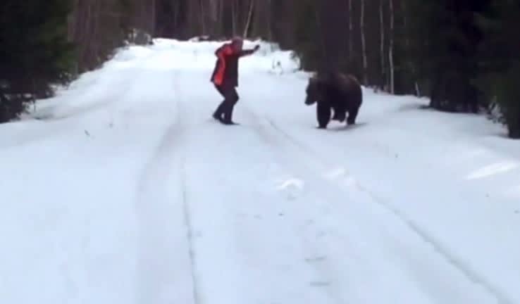 Video: Swedish Man Channels Inner Viking and Terrifies Charging Bear