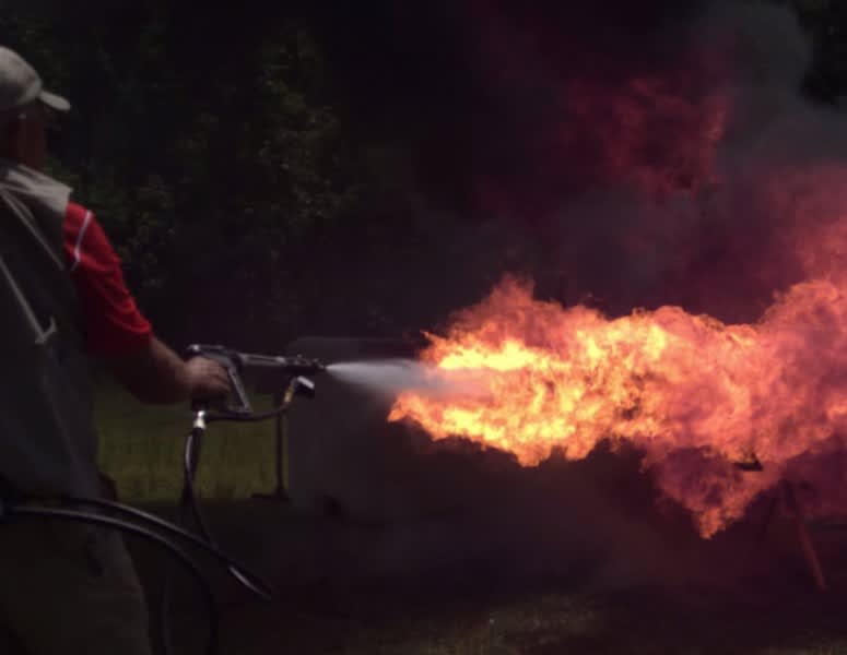 Video: Jerry Miculek’s “Concealed Carry” Flamethrower