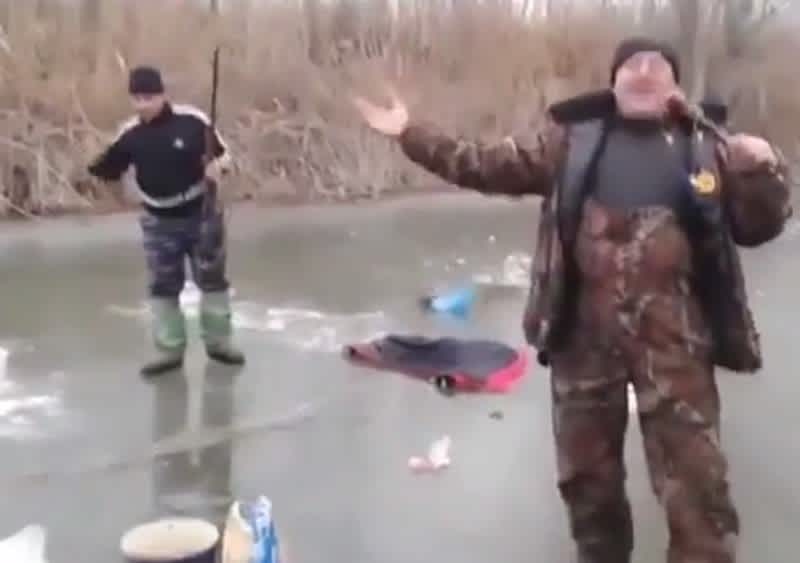 Video: These Russian Ice Anglers’ Version of the Biathlon is Nuts