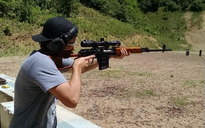 Video: Firing an SVD Dragunov Sniper Rifle and AK-74 in Slow Motion