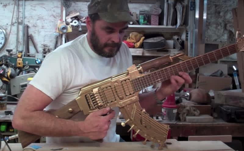 Video: Master Craftsman Builds AK-47 Guitar