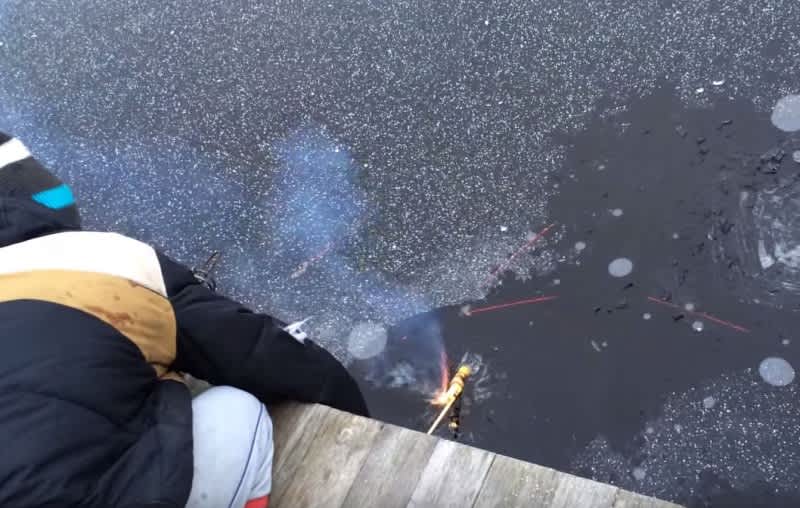Video: This is What Happens When You Launch a Rocket Under a Frozen Lake