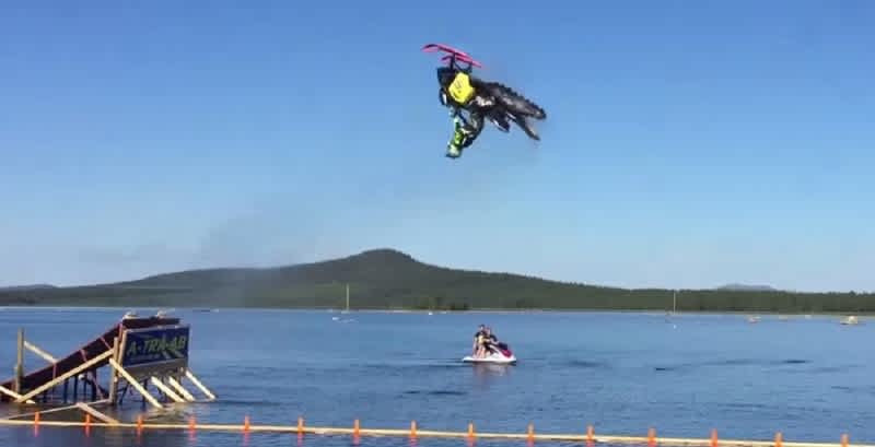 Video: World’s First-ever Snowmobile Backflip on Open Water