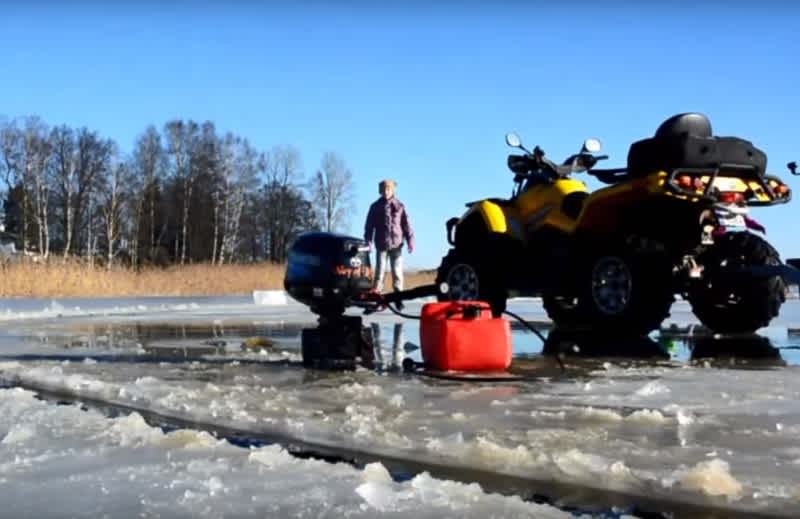 Video: Would You Go Fishing on This Ice Carousel?
