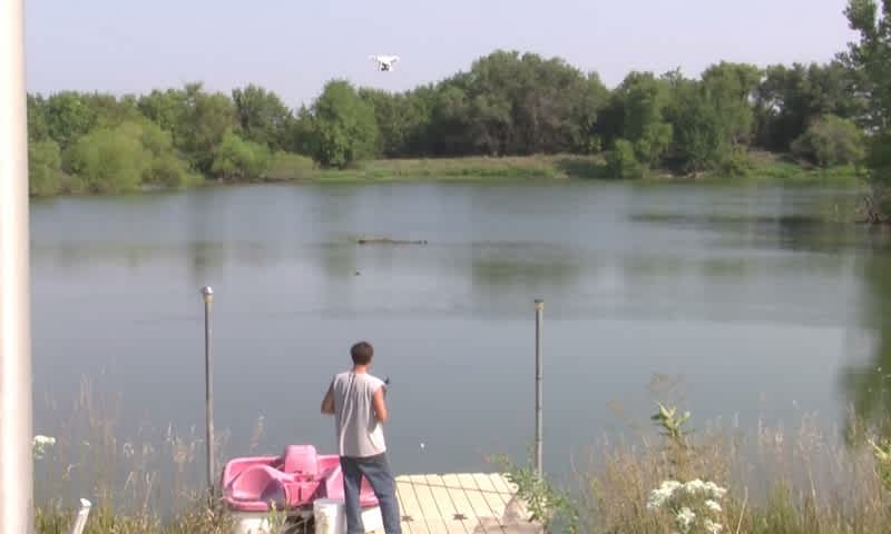 Video: Farmer Catches Fish with Remote-controlled Drone