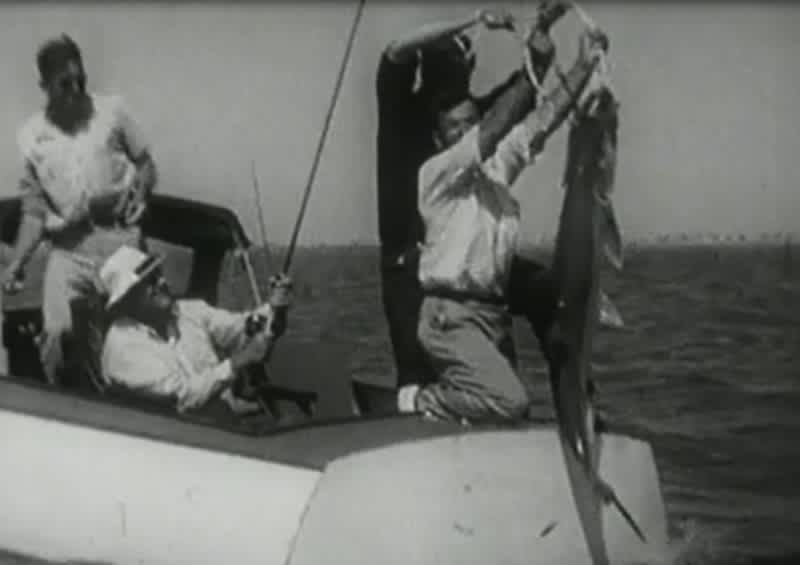Historic Footage Shows President FDR Catching 80-Pound Tarpon