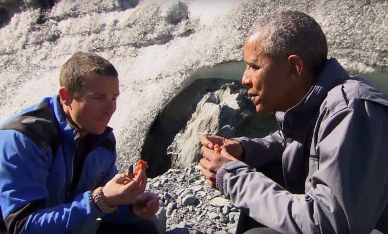 Video: President Obama Samples Grizzly’s Half-eaten Fish with Bear Grylls