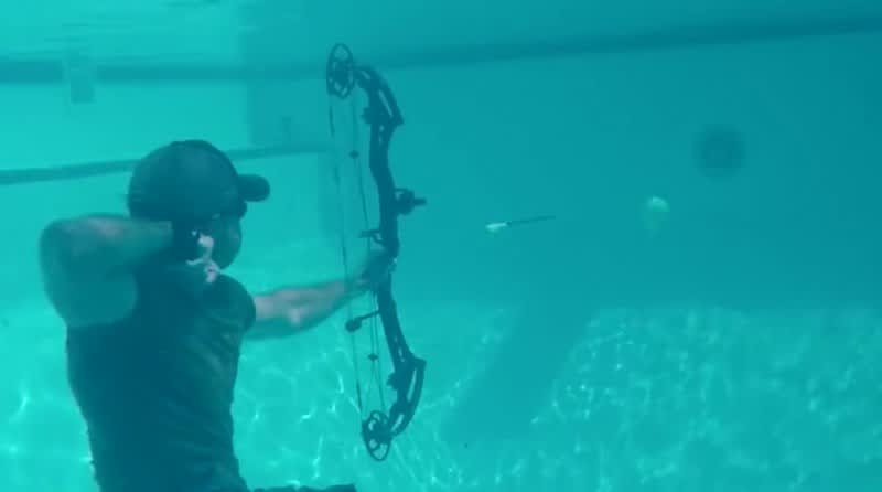 Video: Too Hot Outside? Give Underwater Archery a Try