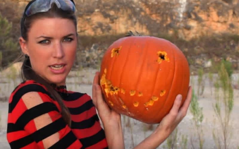Video: Kirsten Joy Weiss Shows off Precision Rifle Pumpkin Carving Skills