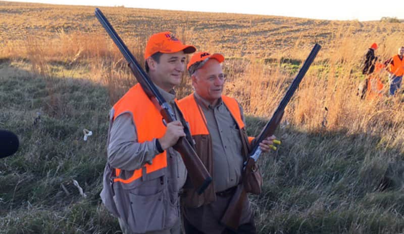 Republican Presidential Hopefuls Relax after Debate with Iowa Pheasant Hunt