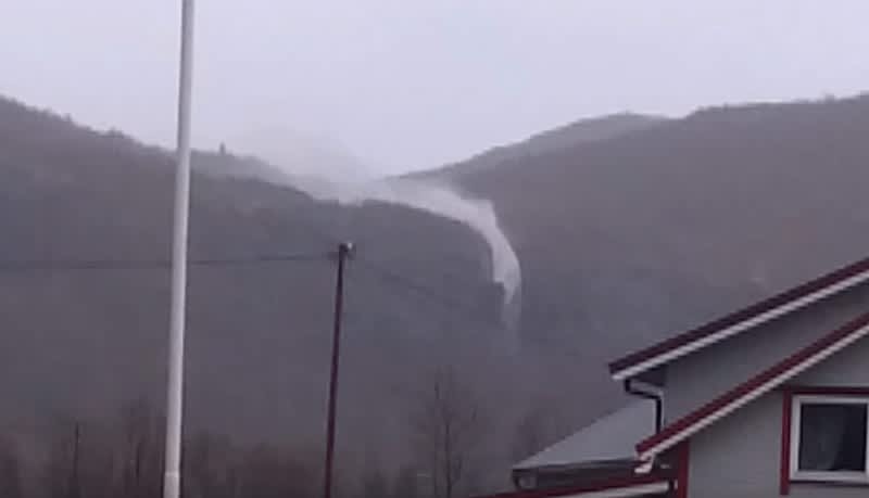 Video: Strong Winds Made This Waterfall Flow Backwards
