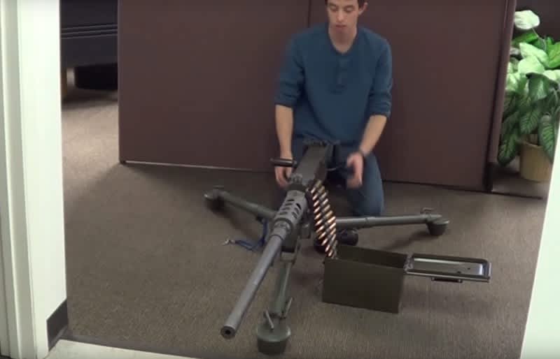 Video: What It’s Like to Shoot a .50 Cal Machine Gun in an Office
