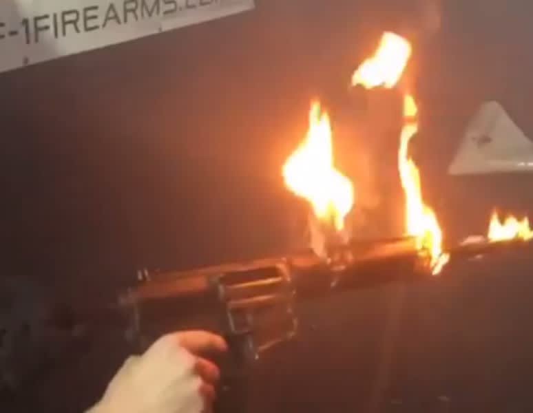 Video: Oil on Full-auto AR-15 Ignites During Test Fire