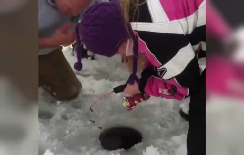 Video: Young Ice Angler Reels in Huge Surprise