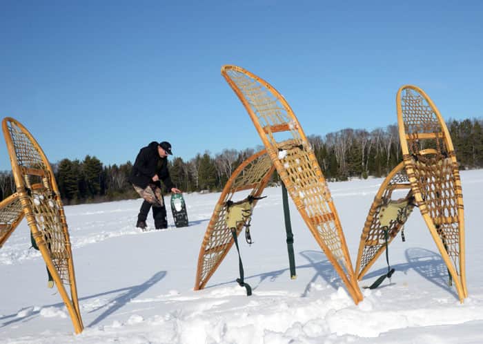 Snowshoes Deliver Some Deep-woods Icefishing