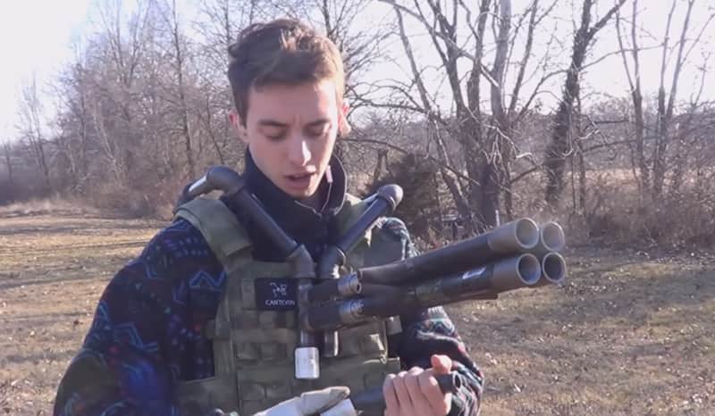 Video: Test Fire of Chest-mounted Quad-barrel Shotgun