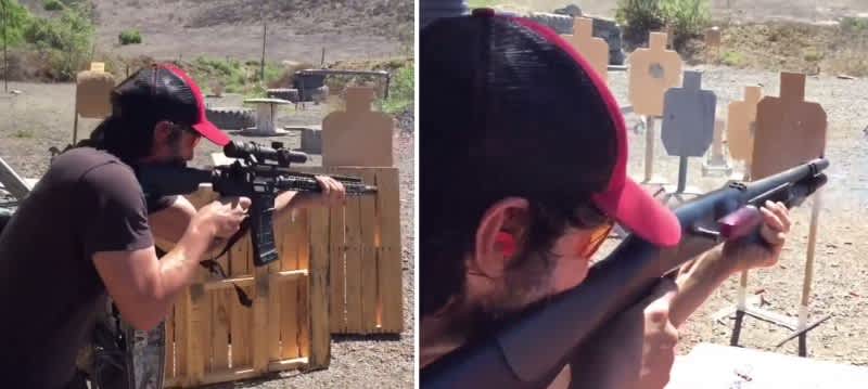 Video: Keanu Reeves is a 3-Gun Monster