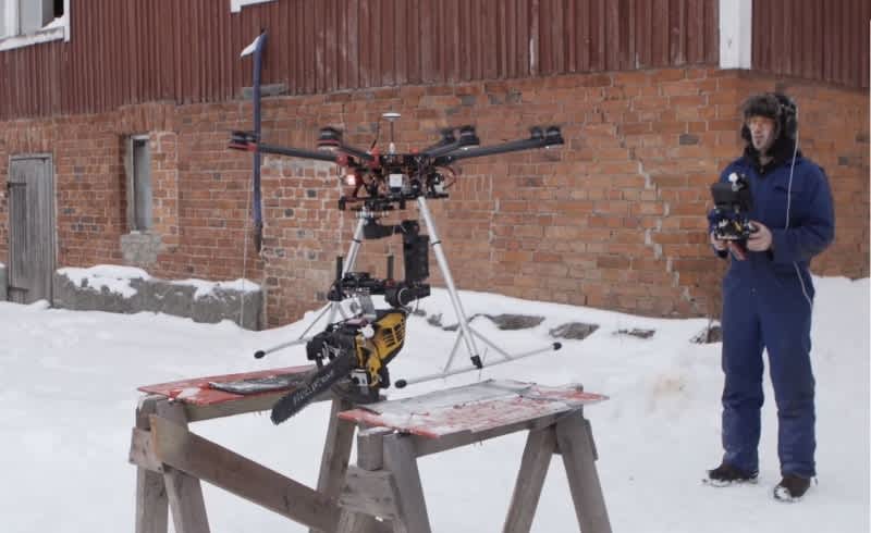 Video: Finnish Farmers Attach Chainsaw to Drone
