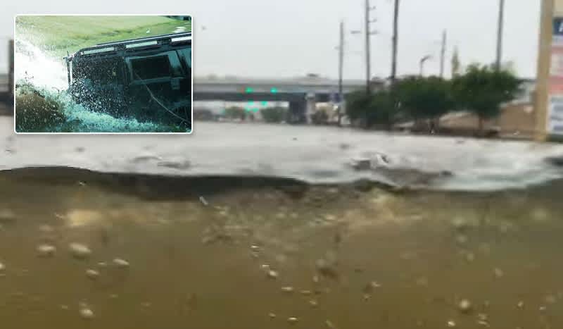 Hummer H1 Conquering Houston Floods