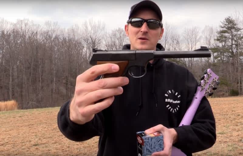 Video: Can 22plinkster Shoot String Off Guitar with Pistol Upside-Down?