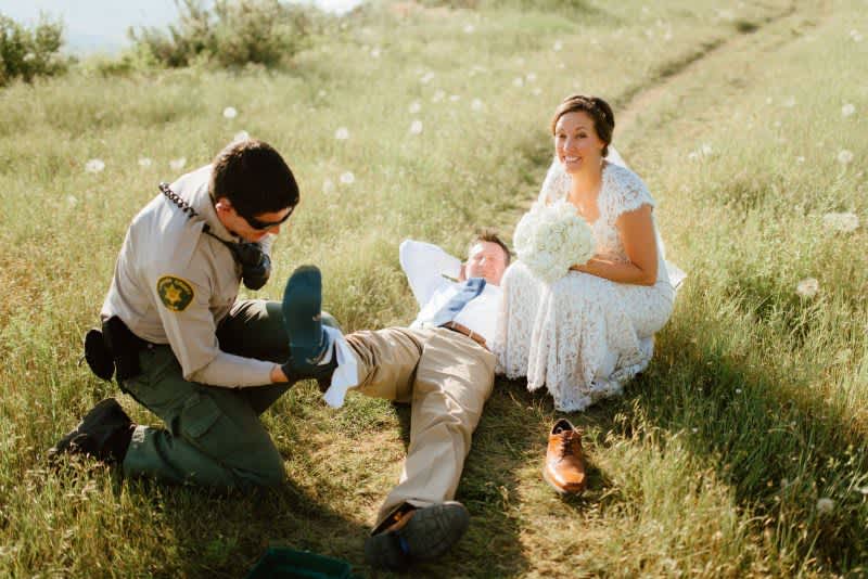 Photos: Groom Bitten by Rattlesnake at Wedding