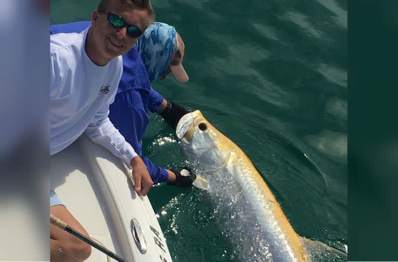 Teen Angler Catches Rare Golden Piebald Tarpon in Florida