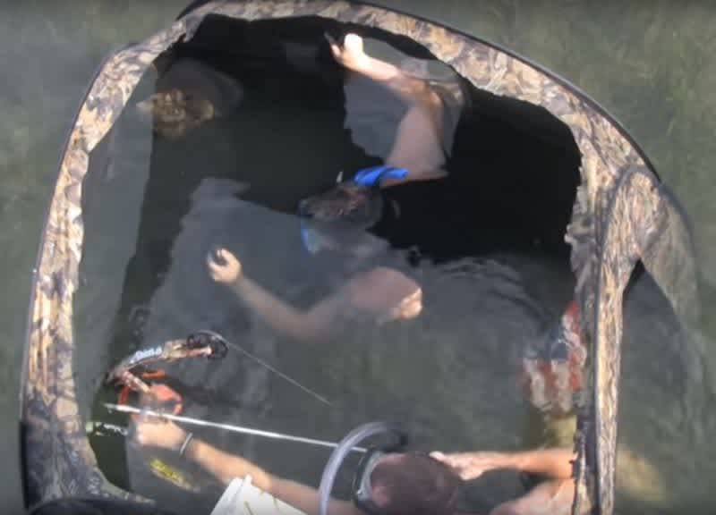 Video: These Guys Come Up With a Brilliant Idea – Underwater Bowfishing