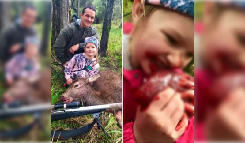 WARNING GRAPHIC: People Outraged Over 8-Year-Old Eating Heart from First Deer Harvest