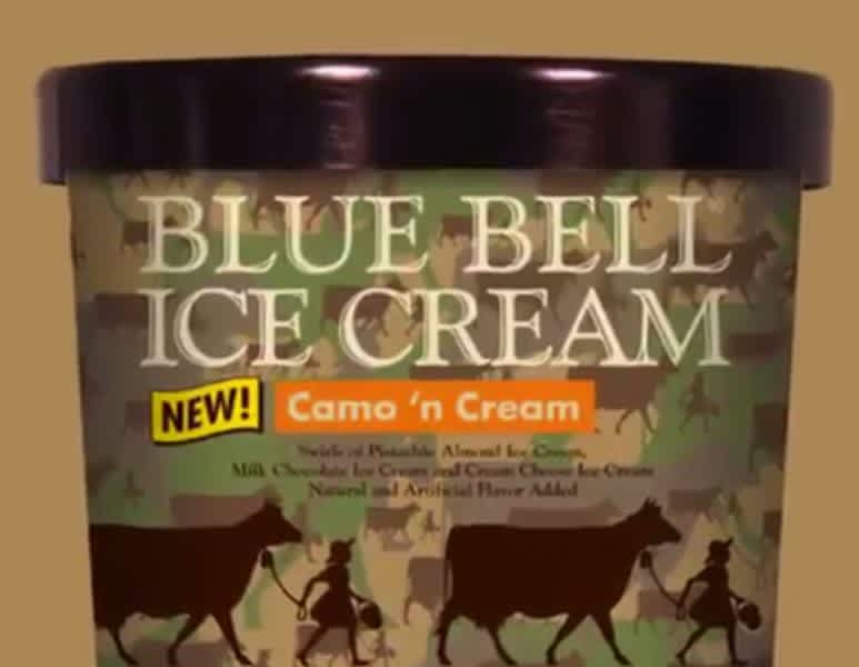 Just in Time for Hunting Season, Blue Bell Reveals New Camo Ice Cream