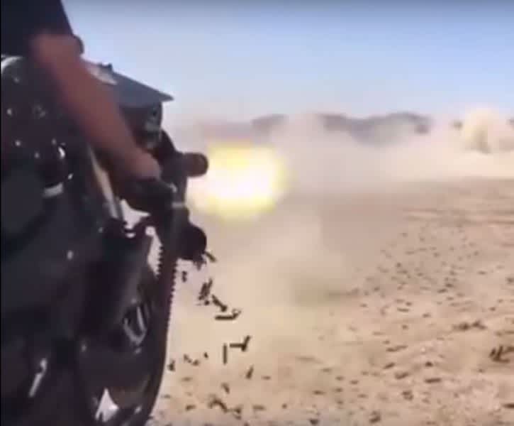 Video: This Motorcycle with a Minigun Mixes Firepower with Horsepower