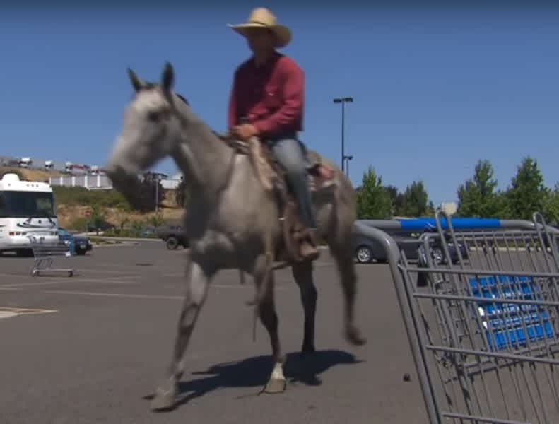 Video: Cowboy Lasso’s Bike Thief in Walmart Parking Lot