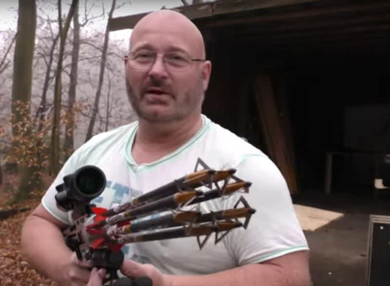 Video: Gatling-Style Crossbow Fires 8 Arrows Without Reloading
