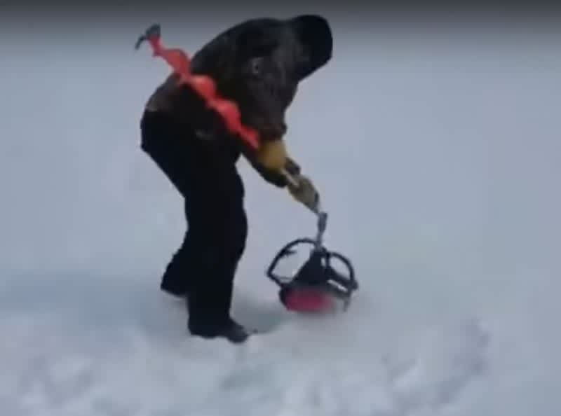Throwback Thursday, Fail Video: Russian Angler vs. Power Ice Auger