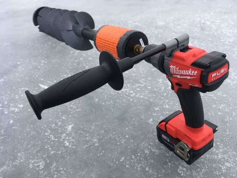 K-Drill Auger + Milwaukee Tool M18 Fuel Drill = Ice Fishing Game Changer