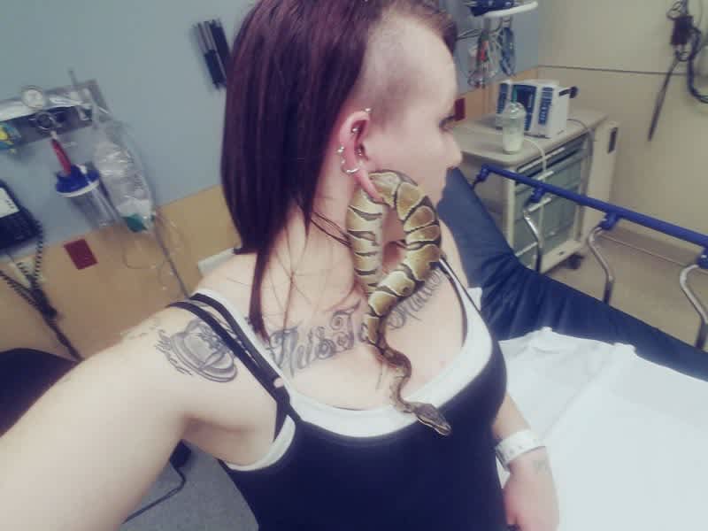 Woman Get’s Her Pet Snake Stuck in Ear