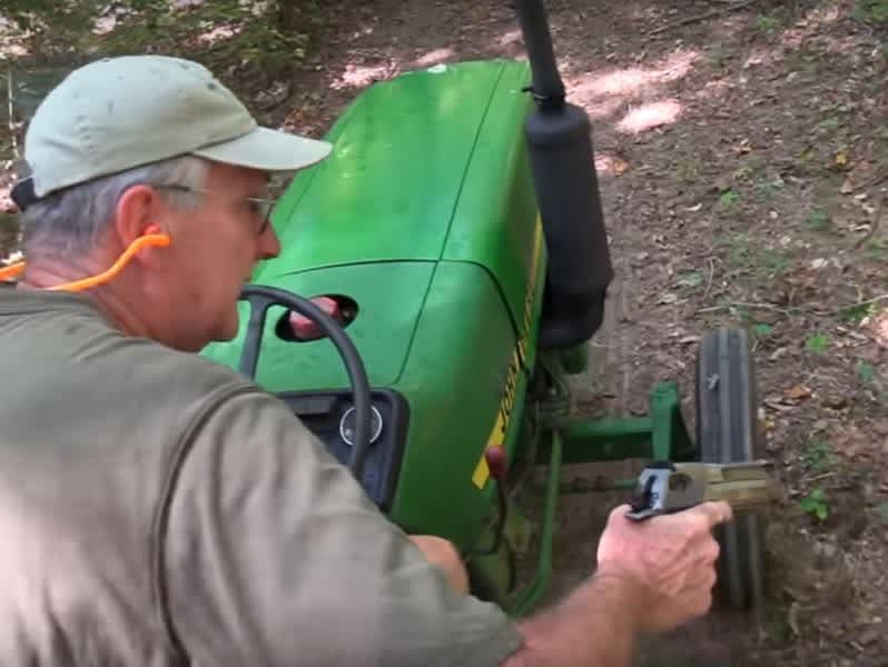 Video: Hickok45 with a .50 caliber Desert Eagle Drive-by . . . On a Tractor!