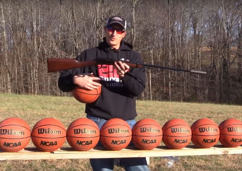 Video: Talk About March Madness, Can You Guess How Many Basketballs a .22LR Can Go Through?